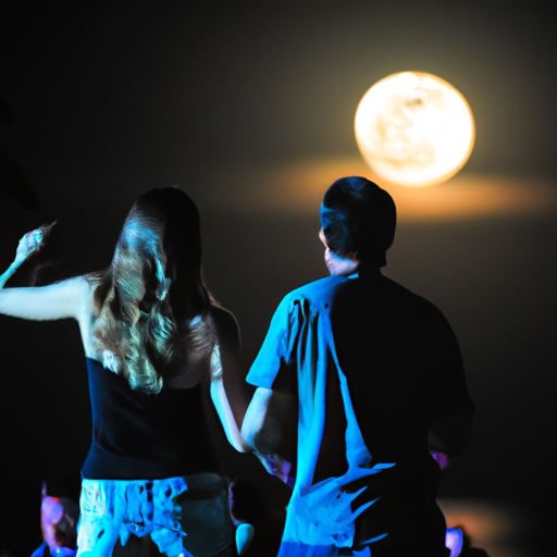 7. זוג רוקד תחת ירח מלא במסיבת חוף בקו פנגאן